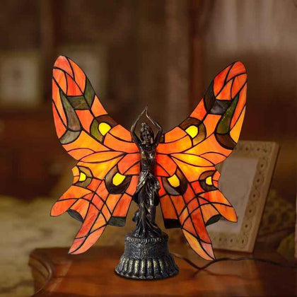 lampe papillon en vitrail - Rêve de Papillon