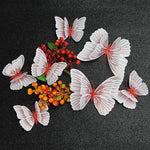 Stickers Papillon 3D Blanc et Rouge - Rêve de Papillon