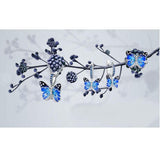 Bijoux Papillon bleu en argent - Rêve de Papillon