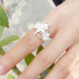 Bague Papillon Artisanale pour mariage en Argent - Rêve de Papillon