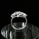 Bague Papillon <br> Fleur d'Arabesque (Argent)
