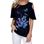 T-Shirt Papillon Bleu et Noir | Rêve de Papillon