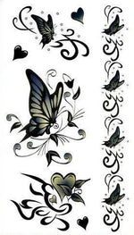 Tatouage éphémère papillon fleur - Rêve de Papillon