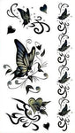 Tatouage éphémère papillon fleur - Rêve de Papillon