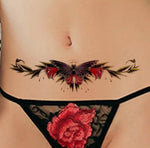 Tatouage Temporaire Papillon <br> Fleur Belle de Nuit