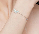 Bracelet Papillon <br> Lune (Argent)