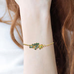 Bracelet Papillon <br> Fleur Étoilée (Or)