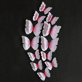 Stickers Papillon 3D Blanc et Rose - Rêve de Papillon