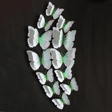 Stickers Papillon 3D Blanc et Vert - Rêve de Papillon