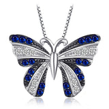 Pendentif Papillon Bleu Argent - Rêve de papillon
