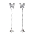 Boucles d'Oreilles Papillon Argent et Zircon - Rêve de Papillon