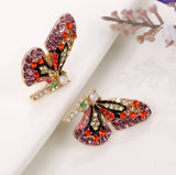 Boucles d'Oreilles Papillon Gemme Multicolore - Rêve de Papillon