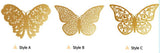 Stickers Papillon 3D <br> Doré