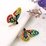 Boucles d'Oreilles Papillon Gemme Multicolore - Rêve de Papillon