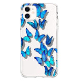 Coque de téléphone papillon bleu transparente - Rêve de Papillon