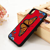 Coque de téléphone papillon monarque noir et rouge - Rêve de Papillon