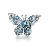 Pendentif pour Collier Papillon Argent Bleu - Rêve de Papillon 