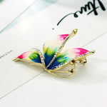 Barrette Papillon couleur fleur tropicale - Rêve de Papillon