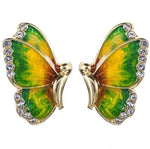 Boucles d'Oreilles Papillon Fantaisie émail - Rêve de Papillon
