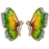 Boucles d'Oreilles Papillon Fantaisie émail - Rêve de Papillon