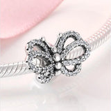 Perle Papillon Argent en forme de couronne - Rêve de Papillon