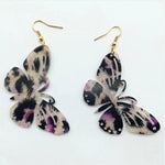 Boucles d'Oreilles Papillon Fantaisie avec motif tigre - Rêve de Papillon