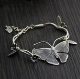 Bracelet Papillon Vintage Argent - Rêve de Papillon