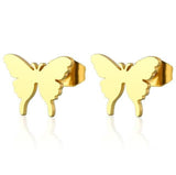 Boucles d'Oreilles Papillon Machaon en Or Jaune - Rêve de Papillon