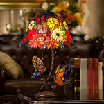 Lampe champignon papillon vitrail Tiffany - Rêve de Papillon