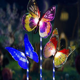 Bâton Lumineux Fleur et Papillon <br> Solaire