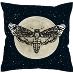 Taie d'Oreiller Papillon Sphinx Tête de Mort et Lune style Gothique - Rêve de papillon