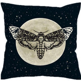 Taie d'Oreiller Papillon Sphinx Tête de Mort et Lune style Gothique - Rêve de papillon