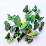 Stickers à Aimant Papillon 3D Vert - Rêve de papillon