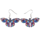 Boucles d'Oreilles Papillon Multicolore Arabesque - Rêve de Papillon