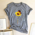 T-Shirt Papillon <br>Fleur de Tournesol