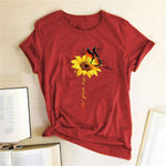 T-Shirt Papillon <br>Fleur de Tournesol