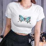 T-Shirt Court Papillon Bleu | Rêve de Papillon