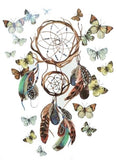 Tatouage Éphémère Attrape Rêve Indien avec Papillons - Rêve de Papillon
