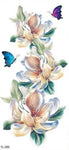 Tatouage Temporaire Papillon <br> Fleur Blanche