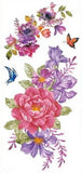 Tatouage éphémère papillon et fleur de pivoine - Rêve de Papillon