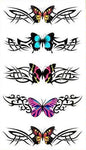 Tatouage éphémère tribal avec papillon coloré - Rêve de Papillon