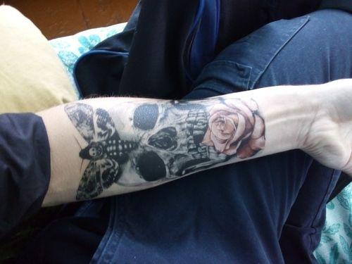 Tatouage éphémère papillon tête de mort | Rêve de Papillon